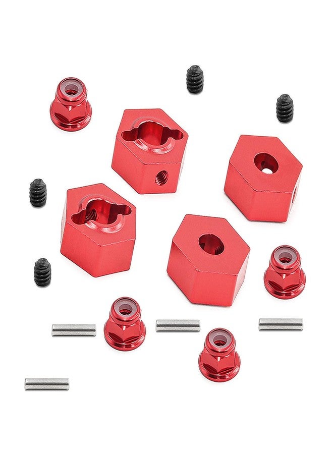 POLANTA 4Pcs Aluminum Alloy 14mm Wheel Hex Hub Adaptor with 4pcs M4 Flanged Lock Nut for Arrma 3S BLX Vorteks Senton Granite Big Rock Upgrade Parts,Replace ARAC9742/ARAC9699 - Image 4